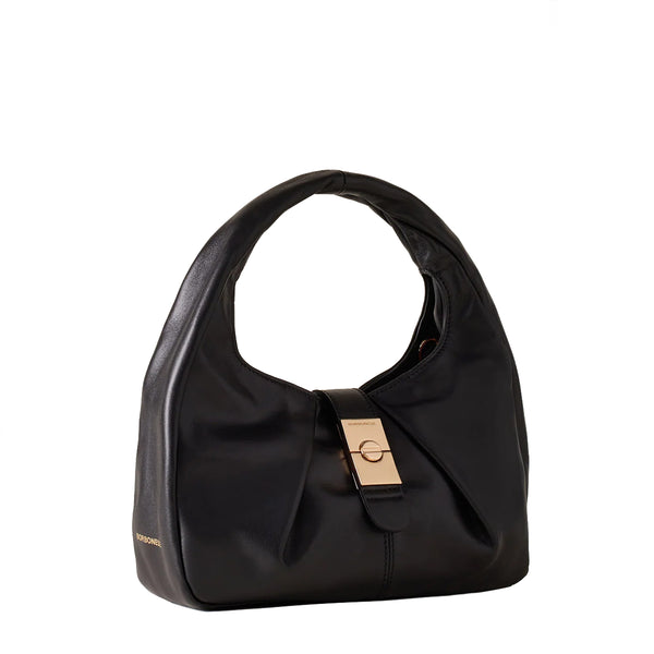 Borbonese - Hobo Bag Cortina Small Nero - 923937AL6 - NERO