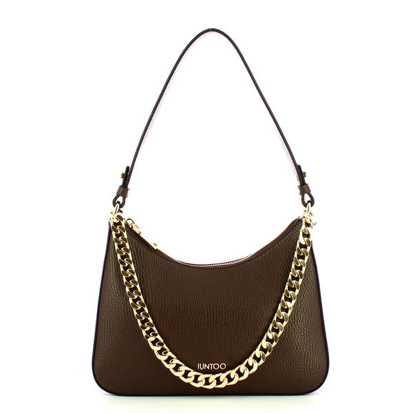 Iuntoo - saddle bag medium eleganza moro - 168110 - moro | Italystation.com - Shop Now at italystation.com