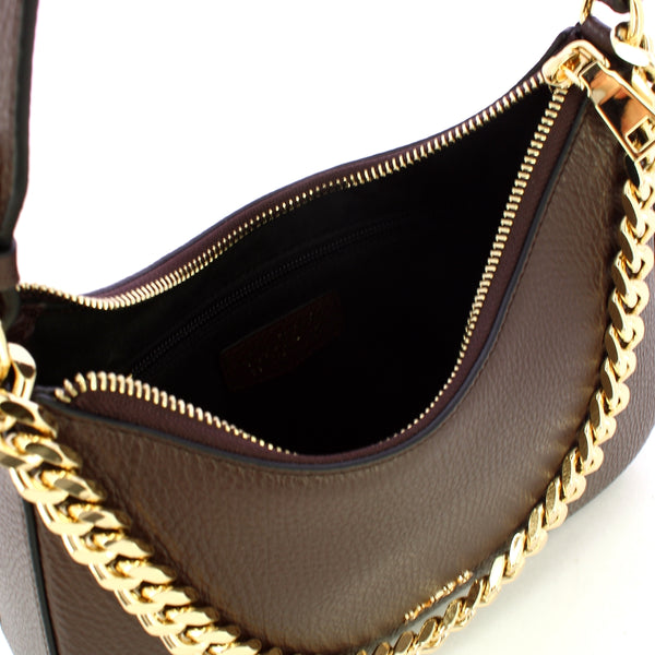 Iuntoo - saddle bag medium eleganza moro - 168110 - moro | Italystation.com - Shop Now at italystation.com