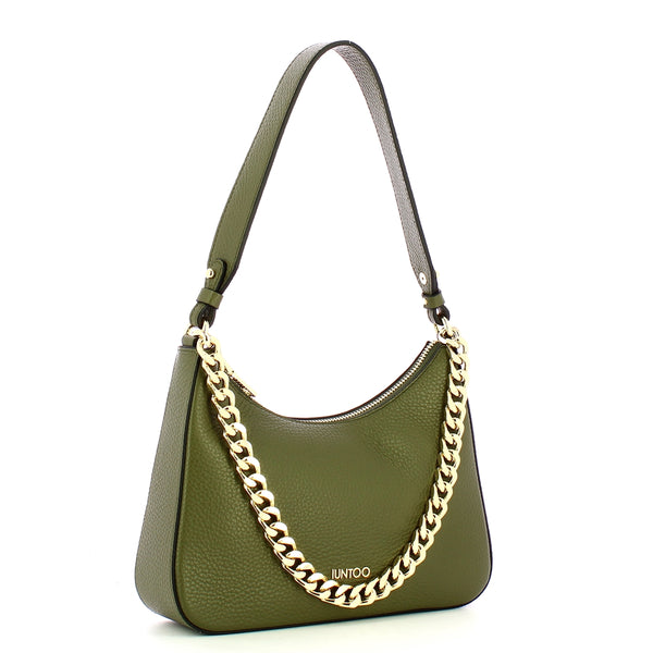 Iuntoo - saddle bag medium eleganza verde - 168110 - verde | Italystation.com - Shop Now at italystation.com
