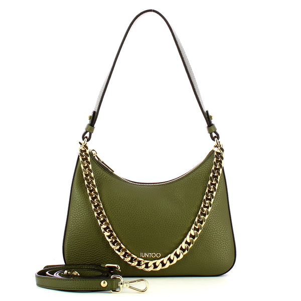 Iuntoo - saddle bag medium eleganza verde - 168110 - verde | Italystation.com - Shop Now at italystation.com