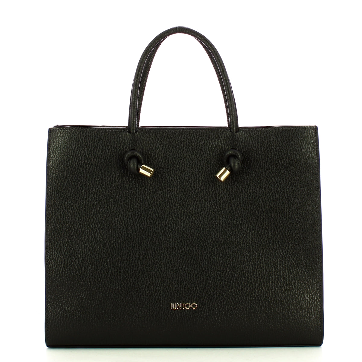 Iuntoo - borsa a mano grande nodo armonia nero - 168107 - nero | Italystation.com - Shop Now at italystation.com