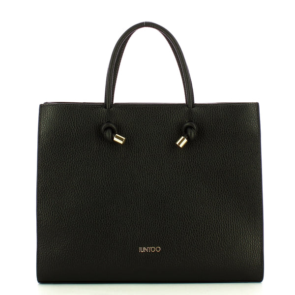 Iuntoo - borsa a mano grande nodo armonia nero - 168107 - nero | Italystation.com - Shop Now at italystation.com