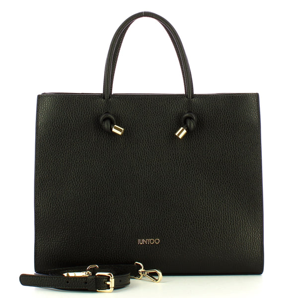 Iuntoo - borsa a mano grande nodo armonia nero - 168107 - nero | Italystation.com - Shop Now at italystation.com