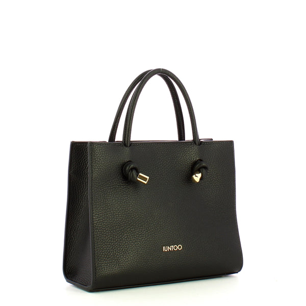 Iuntoo - borsa a mano piccola nodo armonia nero - 168108 - nero | Italystation.com - Shop Now at italystation.com