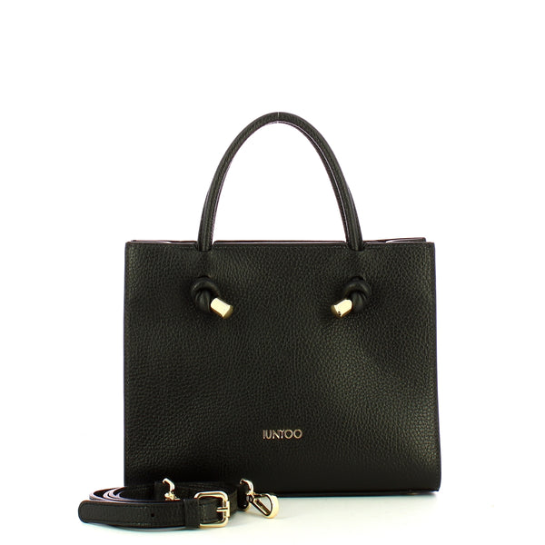 Iuntoo - borsa a mano piccola nodo armonia nero - 168108 - nero | Italystation.com - Shop Now at italystation.com