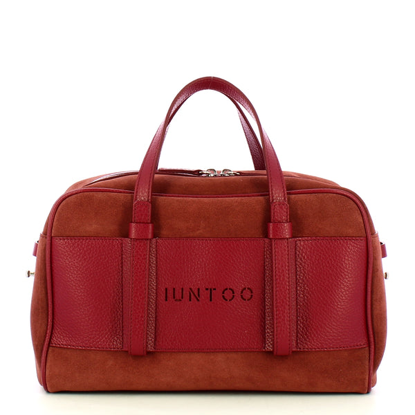 Iuntoo - bauletto piccolo camoscio bordeaux - 177003 - bordeaux | Italystation.com - Shop Now at italystation.com