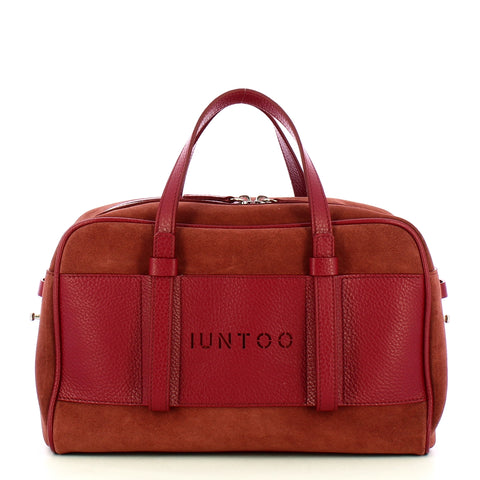 Iuntoo - bauletto piccolo camoscio bordeaux - 177003 - bordeaux | Italystation.com - Shop Now at italystation.com