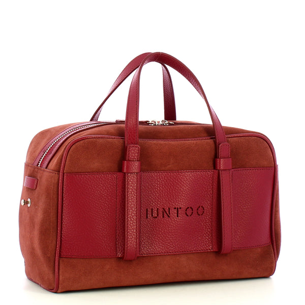 Iuntoo - bauletto piccolo camoscio bordeaux - 177003 - bordeaux | Italystation.com - Shop Now at italystation.com