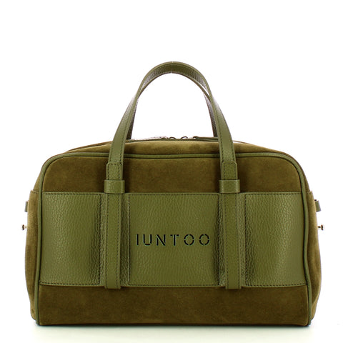 Iuntoo - bauletto piccolo camoscio verde - 177003 - verde | Italystation.com - Shop Now at italystation.com
