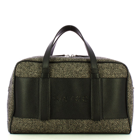 Iuntoo - bauletto grande spigato nero - 177001 - nero | Italystation.com - Shop Now at italystation.com