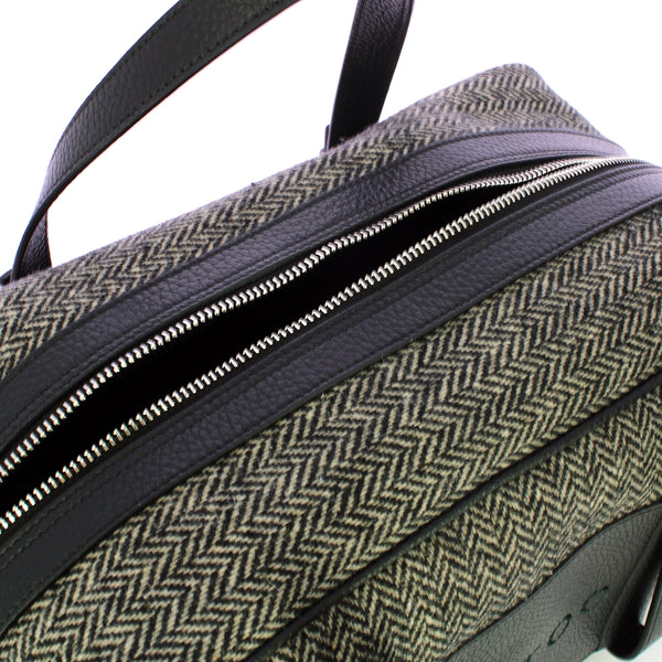 Iuntoo - bauletto grande spigato nero - 177001 - nero | Italystation.com - Shop Now at italystation.com