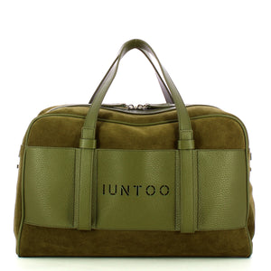 Iuntoo - bauletto grande camoscio verde - 177001 - verde | Italystation.com - Shop Now at italystation.com