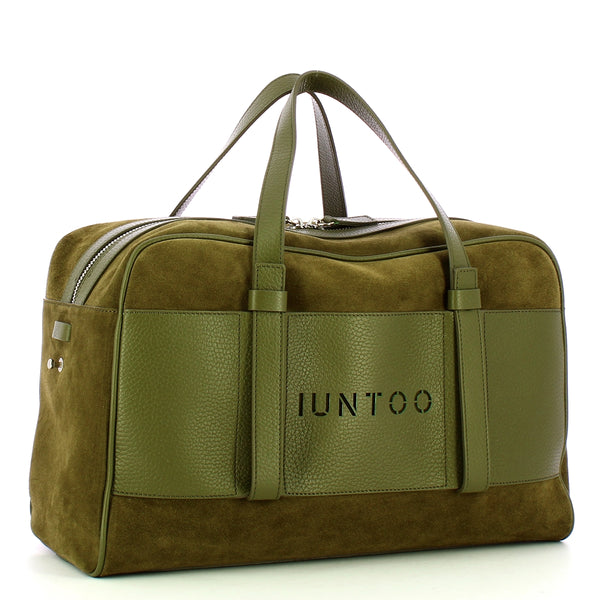 Iuntoo - bauletto grande camoscio verde - 177001 - verde | Italystation.com - Shop Now at italystation.com