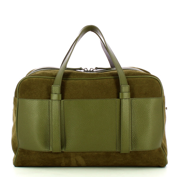 Iuntoo - bauletto grande camoscio verde - 177001 - verde | Italystation.com - Shop Now at italystation.com