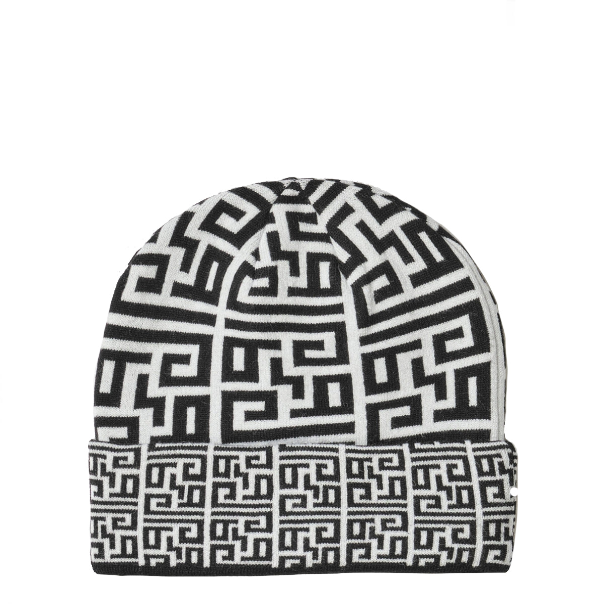 Ga��lle - Cuffia Jacquard Monogram Nero Offwhite GAACW01002 | Italystation.com Shop Now at italystation.com