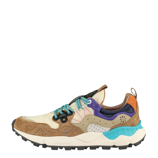 Flower Mountain - Sneakers Yamano 3 Suede Light Brown Beige Violet - 201781801 - LIGHT/BROWN-BEIGE-VIOLET