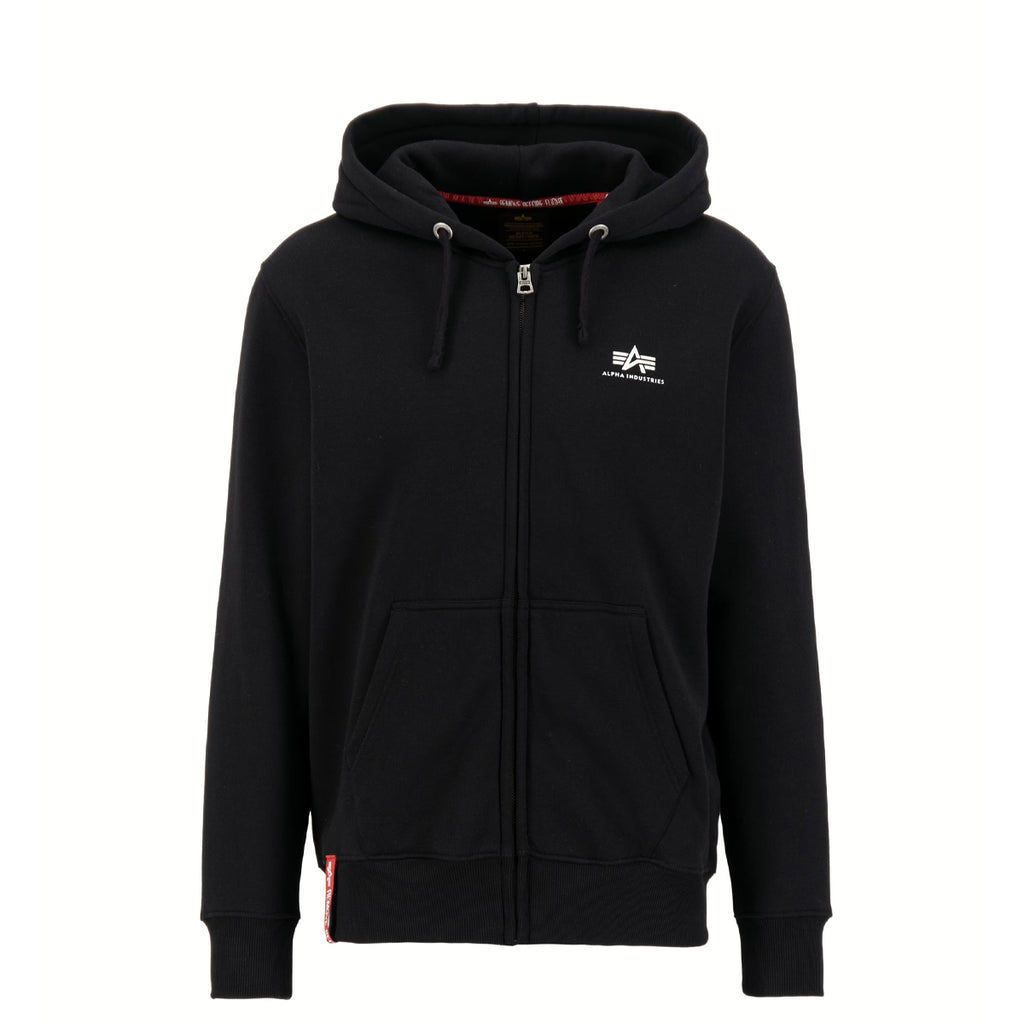 Alpha Industries Felpa Basic Zip Black 118342 BLACK Italy Station