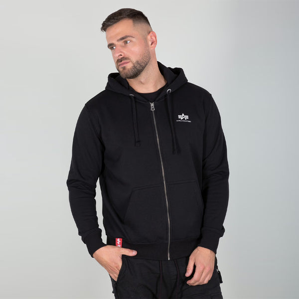 Alpha Industries industries - felpa basic zip black 118342 b | Italystation.com Shop Now at italystation.com