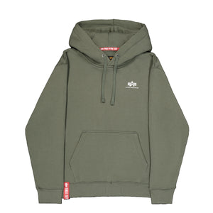 Alpha Industries industries - felpa basic hoody small logo dark | Italystation.com Shop Now at italystation.com