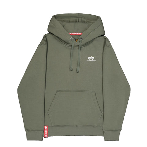Alpha Industries industries - felpa basic hoody small logo dark | Italystation.com Shop Now at italystation.com