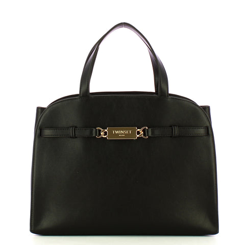 Twin Set - Borsa a mano Bauletto Nero - 242TD8340 - NERO | Italystation.com - Shop Now at italystation.com