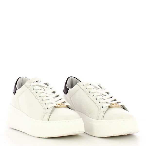 Twin Set Twin set - sneakers flatform bianco ottico nero - 242tcp010 - | Italystation.com - Shop Now at italystation.com