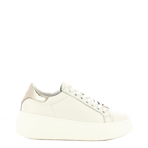 Twin Set Twin set - sneakers flatform bianco ottico oro - 242tcp010 -  | Italystation.com - Shop Now at italystation.com