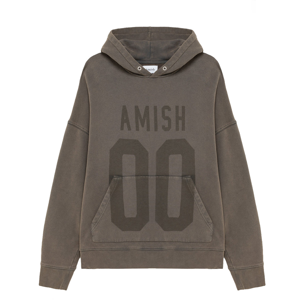 Amish - felpa pigment washed black amu032ch660304 washed/bla | Italystation.com Shop Now at italystation.com