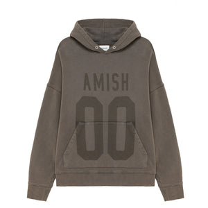 Amish - felpa pigment washed black amu032ch660304 washed/bla | Italystation.com Shop Now at italystation.com