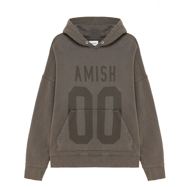 Amish - felpa pigment washed black amu032ch660304 washed/bla | Italystation.com Shop Now at italystation.com