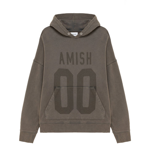 Amish - felpa pigment washed black amu032ch660304 washed/bla | Italystation.com Shop Now at italystation.com