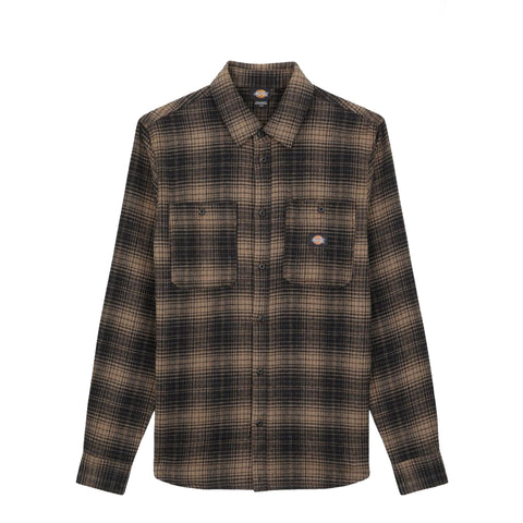 Dickies - camicia evansville mushroom - dk0a4xgt - mushroom | Italystation.com - Shop Now at italystation.com