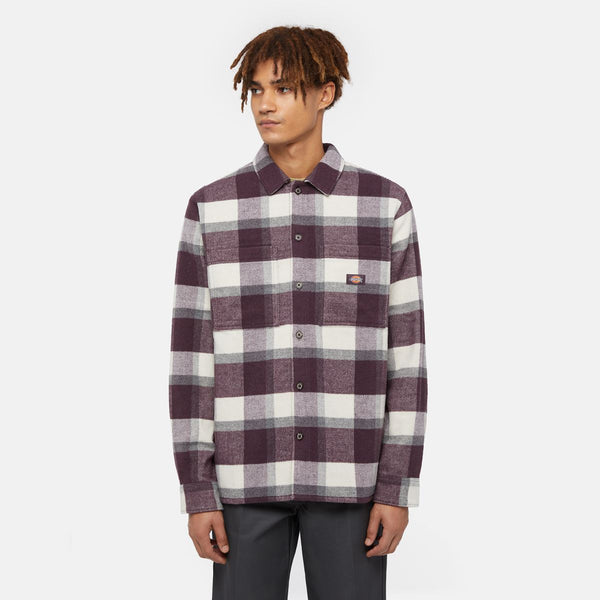 Dickies - camicia plaid coaling plum perfect - dk0a4xzz - plum | Italystation.com - Shop Now at italystation.com