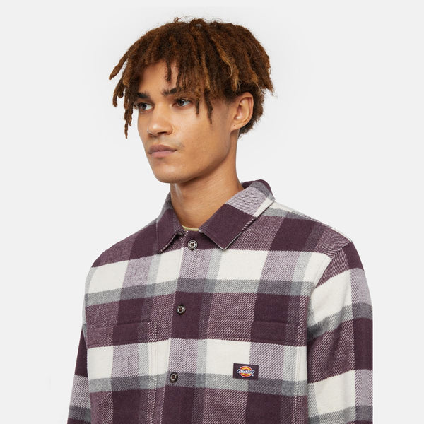 Dickies - camicia plaid coaling plum perfect - dk0a4xzz - plum | Italystation.com - Shop Now at italystation.com