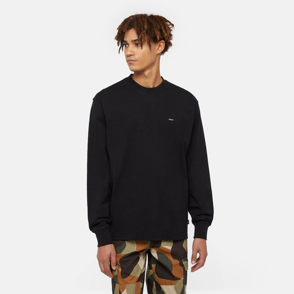 Dickies - maglietta a maniche lunghe clancy heavyweight black  | Italystation.com - Shop Now at italystation.com