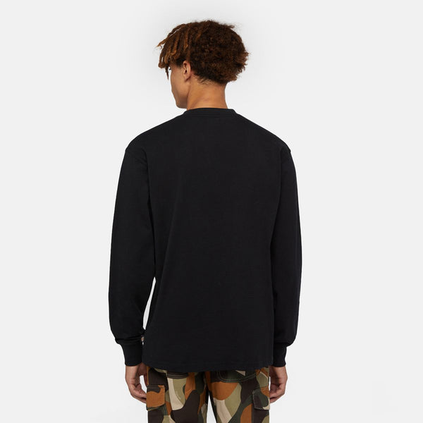 Dickies - maglietta a maniche lunghe clancy heavyweight black  | Italystation.com - Shop Now at italystation.com