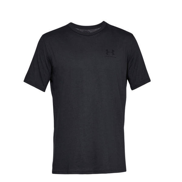 Under Armour - T-Shirt UA Left Chest Logo Black Black - 77-1326799 - BLK/BLK