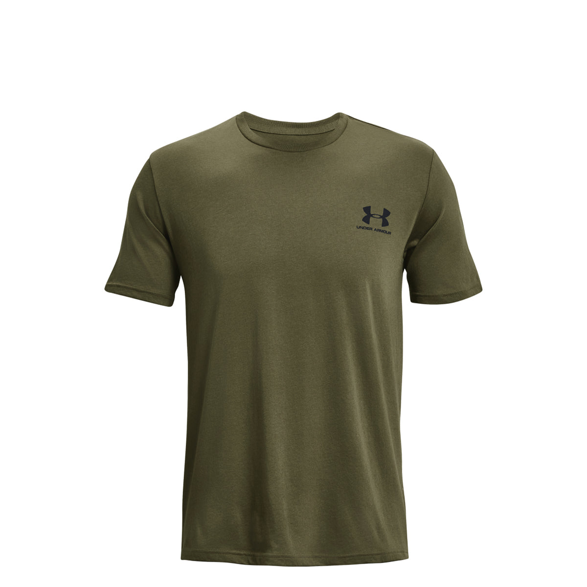 Under Armour - T-Shirt UA Left Chest Logo Marine OD Green Black Black - 77-1326799 - MARINE/OD/GREEN/BLACK/BLACK