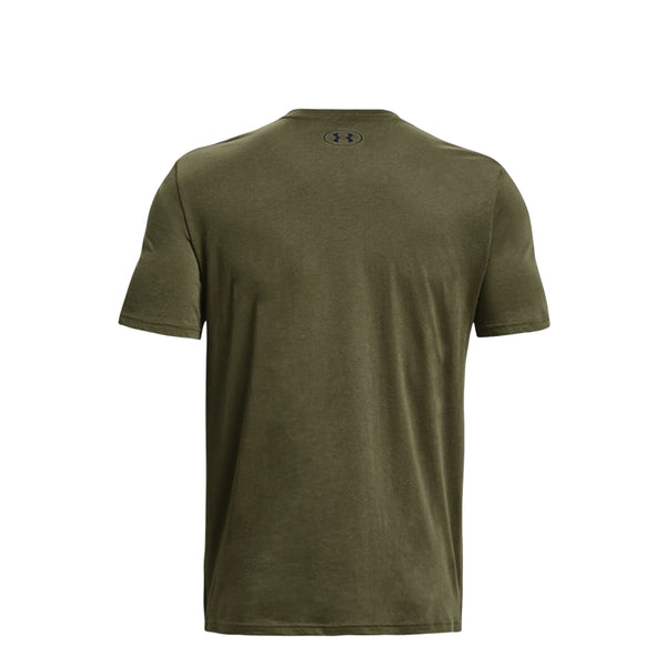 Under Armour - T-Shirt UA Left Chest Logo Marine OD Green Black Black - 77-1326799 - MARINE/OD/GREEN/BLACK/BLACK