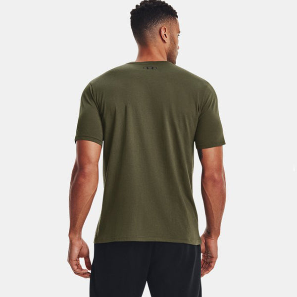 Under Armour - T-Shirt UA Left Chest Logo Marine OD Green Black Black - 77-1326799 - MARINE/OD/GREEN/BLACK/BLACK