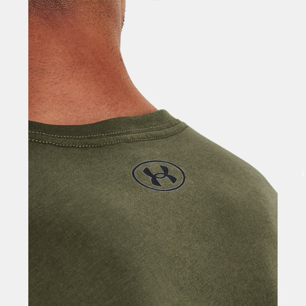 Under Armour - T-Shirt UA Left Chest Logo Marine OD Green Black Black - 77-1326799 - MARINE/OD/GREEN/BLACK/BLACK