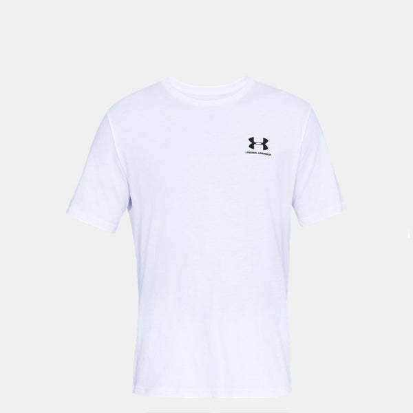 Under Armour - T-Shirt UA Left Chest Logo Marine White Black - 77-1326799 - WHT/BLK