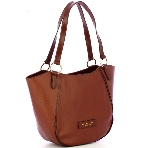 The Bridge - Borsa a spalla Domitilla Marrone 441653BX | Italystation.com Shop Now at italystation.com
