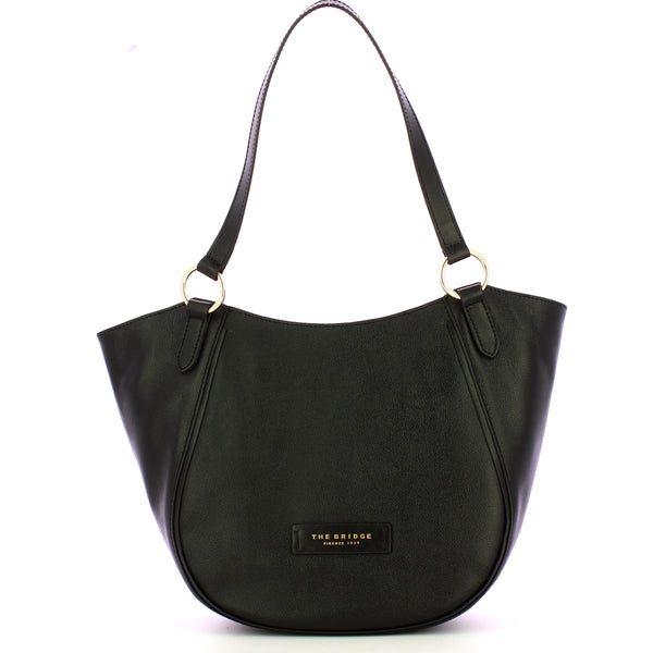 The Bridge - Borsa a spalla Domitilla Nero 441653BX NER | Italystation.com Shop Now at italystation.com