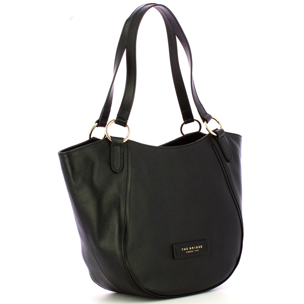 The Bridge - Borsa a spalla Domitilla Nero 441653BX NER | Italystation.com Shop Now at italystation.com