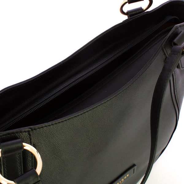 The Bridge - Borsa a spalla Domitilla Nero 441653BX NER | Italystation.com Shop Now at italystation.com
