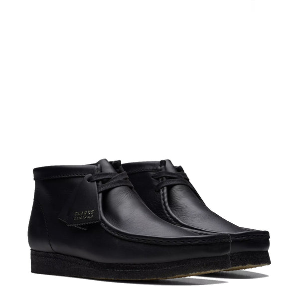 Clarks - stivaletto wallabee boot black leather - 26155512 - bl | Italystation.com - Shop Now at italystation.com
