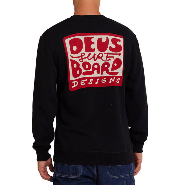Deus Ex Machina Deus ex machina - felpa nice to see you crew black - d | Italystation.com - Shop Now at italystation.com