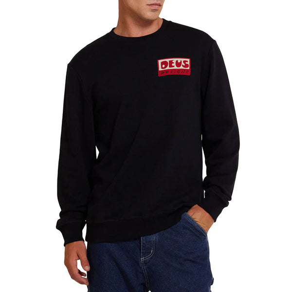 Deus Ex Machina Deus ex machina - felpa nice to see you crew black - d | Italystation.com - Shop Now at italystation.com
